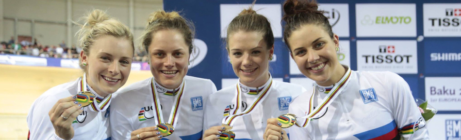 World Championship and World Record for Nettie Edmondson in Team Pursuit