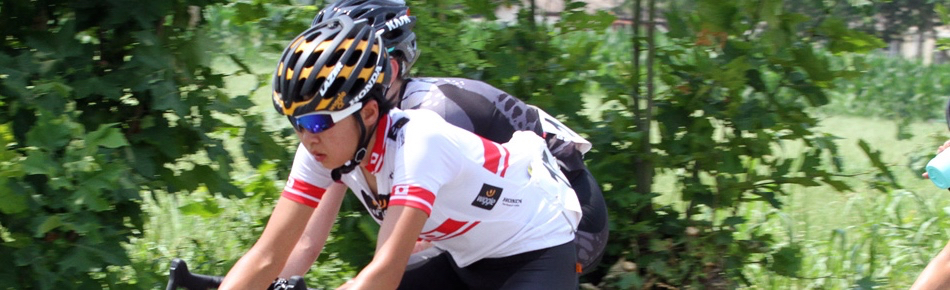 Mayuko Hagiwara on the attack in Giro Rosa Stage Three